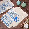 8 Sheets 8 Style Paper Ceramic Decals DIY-BC0006-35-5