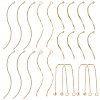 22Pcs 4 Style Brass Cable Chain Big Pendants KK-BC0008-02-1