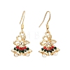 Christmas Theme Alloy Rhinestone Dangle Earrings EJEW-JE06627-03-2