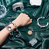 1 Set CCB Plastic Bracelets & Bangles Set for Women BJEW-SP0001-37-3