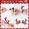 36Pcs 2 Styles Velvet and Plastic Antler Snowman Hand Branch FIND-GF0007-09B-5