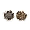 Tibetan Style Pendant Cabochon Settings LS-TIBEP-R129-AB-FF-2