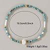 Imitation Pearl Round and Glass Seed Beaded Stretch Bracelets for Women ZU0307-4