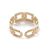 Ion Plating(IP) 304 Stainless Steel Hollow Arch Open Cuff Rings for Women RJEW-G285-57G-3