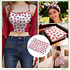 2M Ladybug Pattern Polyester Fabric DIY-WH0061-055-5