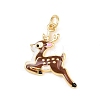 Brass Micro Pave Cubic Zirconia Pendants KK-F938-41G-02D-1