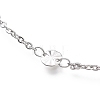 304 Stainless Steel Cable Chain Anklets AJEW-M026-04P-2