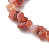 Natural Red Agate Chip Beads Stretch Bracelets for Women BJEW-JB10688-01-3