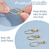10Pcs 2 Styles Brass Fold Over Clasps KK-HS0001-31-4