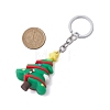 10Pcs 10 Styles Christmas Themed PVC Plastic Keychain KEYC-JKC00869-3