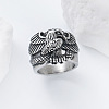 304 Stainless Steel Snake with Eagle Finger Rings for Men TH9949-3-4