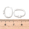 Oval 925 Sterling Silver Micro Pave Clear Cubic Zirconia Hoop Earrings EJEW-K317-09P-5