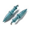 Dyed Synthetic Turquoise Big Pendants G-H338-03P-06-2