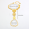 Vintage Brass Carved Hollow 5-Petal Flower Hand Chain Ring Bracelets for Women FB4811-1-2