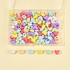 98Pcs 7 Colors UV Plating Opaque Acrylic Beads MACR-FS0002-16-7