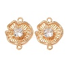 Brass Pave Clear Cubic Zirconia Connector Charms CU-CBAEC99-11G-1