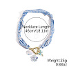 Alloy Enamel & Rhinestone & Resin & Acrylic Flower Pendant Printed Cloth Scarf Necklaces for Women FS-WG8696E-09-1
