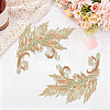 4Pcs 2 Styles Flower Shape Polyester & Sequin Cloth Iron On Patches DIY-CY0003-79-7