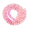 Baking Paint Transparent Glass Beads Strands DGLA-A035-T4mm-A11-4