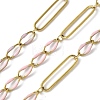 304 Stainless Steel Enamel Figaro Chains CHS-U003-02G-07-1