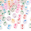 50Pcs Acrylic European Beads MACR-TADJ0001-13V-3