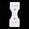 Folding Cherry Pattern Paper Jewlery Display Cards for Necklaces CDIS-T004-23-1