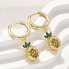 Brass Cubic Zirconia Hoop Earrings EJEW-Q015-02G-A-5