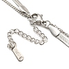 Non-Tarnish 304 Stainless Steel Curb & Herringbone Chains Double Layer Necklaces NJEW-P280-01P-4