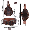 Men's Viking PU Leather Belt Chain with Belt Pouch Renaissance DIY-WH0504-46A-2