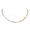 5MM Two Tone 304 Stainless Steel Figaro Chain Necklaces for Women NJEW-JN05966-2
