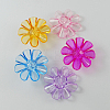 Garment Findings Transparent Acrylic Flower Sewing Shank Buttons X-TACR-R18-M-1