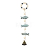 1Pc Coastal Nautical Wood Hanging Decor WD-XCP0001-08-1