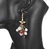 Gemstone Cultured Freshwater Pearl Beads Dangle Earrings EJEW-JE07195-2
