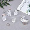 Jewelry Finger Rings Holders Organic Glass Ring Display Stand Sets RDIS-FG0001-05-3
