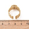 Woven Bezel 304 Stainless Steel Cuff Ring Components SA-CBAD8FA-01G-02-3