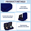 12Pcs Flocking Plastic Badge Storage Boxes CON-FG0001-25-3