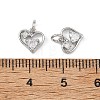 SHEGRACE Valentine's Day Brass Clear Cubic Zirconia Charms XGRQ3P305-595P-3