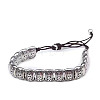 Alloy Bead Braided Bead Bracelets TO6523-1-1