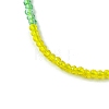 Faceted Rondelle Glass Beaded Necklace for Women NJEW-M208-02H-4