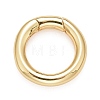 Rack Plating Brass Spring Gate Rings X-KK-M229-48G-1