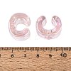 UV Plating Transparent Acrylic European Beads OACR-M027-02C-01-3