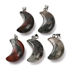 Natural African Bloodstone Pendants G-F820-02L-21-1