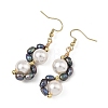 Shell Pearl 304 Stainless Steel Dangle Earrings EJEW-JE07370-5