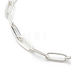 Alloy Heart Charm Bracelet with Brass Paperclip Chains for Woman BJEW-JB08895-02-5