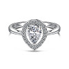925 Sterling Silver Micro Pave Cubic Zirconia Finger Rings FS-WGBB1F3-06-1