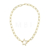 304 Stainless Steel Paperclip Chain Necklaces NJEW-JN06369-02-3