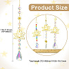 3Pcs Brass Lotus Hanging Ornaments AJEW-CJC0020-001G-2