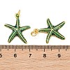 Brass Enamel Pendants KK-CBACBC6-05G-4