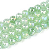 Anti-Tarnish Electroplate Glass Beads Strands GLAA-N064-8mm-09-1