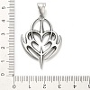 316 Surgical Stainless Steel Pendants STAS-A123-15AS-3